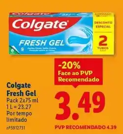 Lidl Colgate - fresh gel promoção