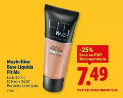 Lidl Maybelline - fit me promoção
