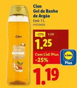 Lidl Cien - gel de banho de argão promoção
