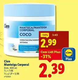Lidl Cien - manteiga corporal promoção