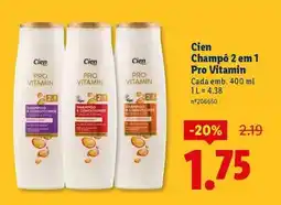 Lidl Cien - champo 2 em 1 pro vitamin promoção