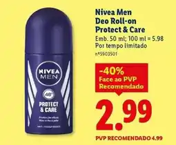 Lidl Nivea - deo roll-on protect & care promoção