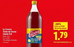 Lidl La casera - tinto de verão limiso 0,0 promoção
