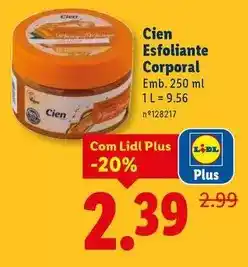 Lidl Cien - esfoliante corporal promoção