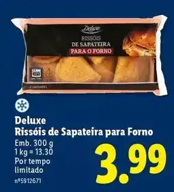 Lidl Deluxe - rissois de sapateira para forno promoção