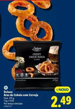 Lidl Deluxe - aros de cebola com cerveja promoção