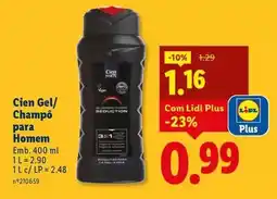 Lidl Cien - champo para homem promoção