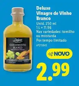 Lidl Deluxe - vinagra de vinho branco promoção