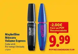 Lidl Maybelline - mascara volume express promoção