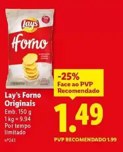 Lidl Lay's - forno originali promoção