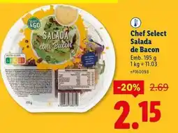 Lidl com - chef select salada de bacon promoção