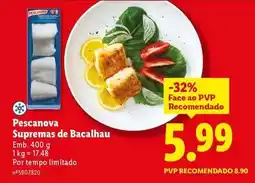 Lidl Pescanova - supremas de bacalhau promoção
