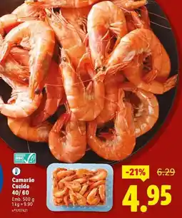Lidl Camarão cozido promoção