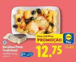 Lidl com - bacalhau posta tradicional promoção