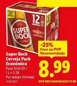 Lidl Super bock - cerveja pack económico promoção
