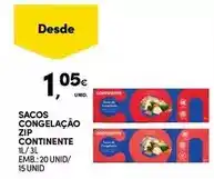 Continente Continente - sacos congelação zip promoção
