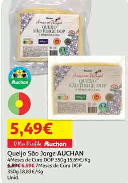 Minipreço Queijo São Jorge AUCHAN 4Meses de Cura DOP promoção