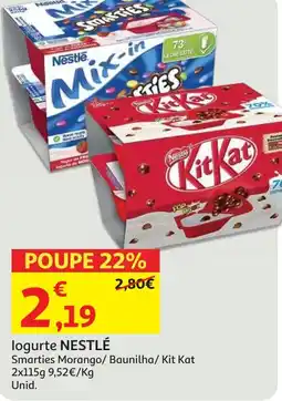 Minipreço logurte NESTLÉ promoção