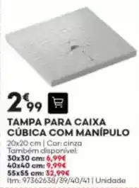 Bricomarché com - tampa para caixa cubica com manipulo promoção