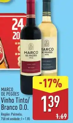 ALDI Adega de pegões - vinho tinto promoção