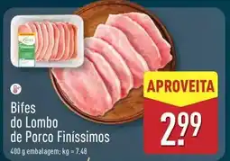 ALDI Bifes do lombo de porco finissimos promoção