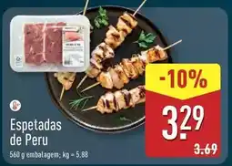 ALDI Espetadas de peru promoção