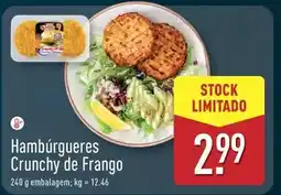 ALDI Hamburgueses crunchy de frango promoção