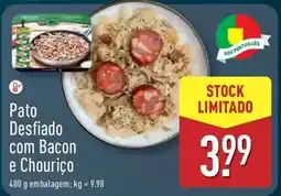 ALDI Pato - desfiado com bacon e chourico promoção