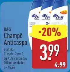 ALDI H&s - champo anticaspa promoção
