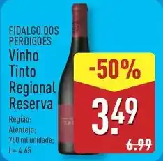 ALDI Alentejo - vinho tinto regional reserva promoção