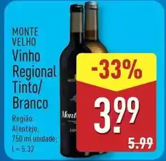 ALDI Monte velho - vinho regional tinto promoção