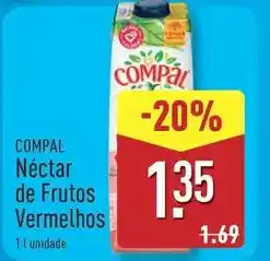 ALDI Compal - nectar de frutos vermelhos promoção