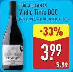 ALDI Vinho tinto doc promoção