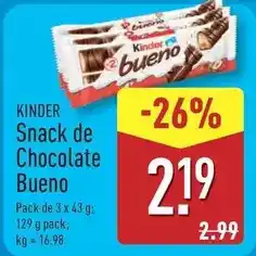 ALDI Kinder - snack de chocolate bueno promoção