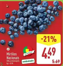 ALDI Mirtilos nacionais promoção