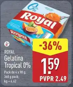 ALDI Royal - gelatina tropical 0% promoção