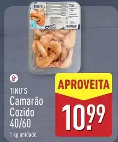 ALDI Camarão cozido promoção
