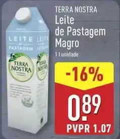 ALDI Terra nostra - leite de pastagem magro promoção