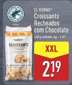 ALDI El horno - croissants recheados com chocolate promoção
