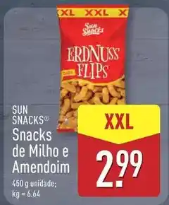 ALDI Sun - snacks de milho e amendoim promoção