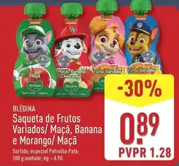 ALDI Blédina - saqueta de frutos variados/ maçã, banana e morango/ maçã promoção