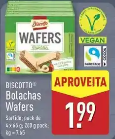 ALDI Biscotto - bolachas wafers promoção