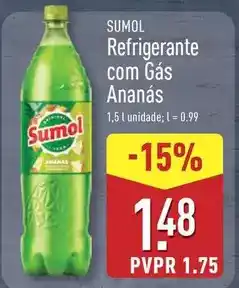 ALDI Sumol - refrigerante com gás ananas promoção