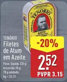 ALDI Tenorio - filetes de atum em azeite promoção