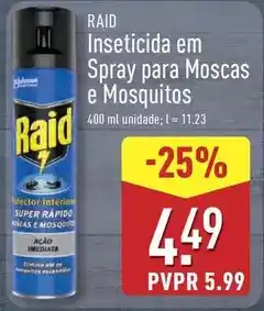 ALDI Raid - inseticida em spray para moscas e mosquitos promoção