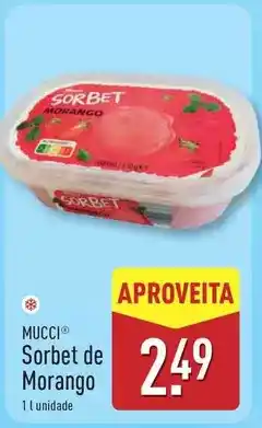ALDI Sorbet de morango promoção