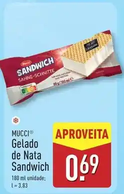 ALDI Gelado de nata sandwich promoção
