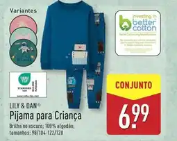 ALDI Mission - pijama para crianca promoção