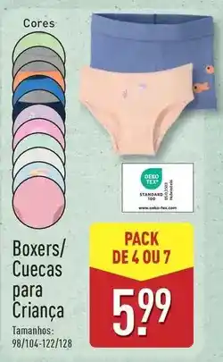 ALDI Boxers/cuecas para criança promoção