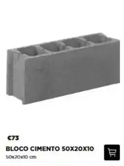 Bricomarché Bloco cimento 50x20x10 promoção